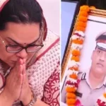 late Y Puran kumar's wife mourns his loss. photo courtsey: The Tribune