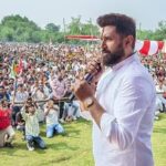 Chirag Paswan addressing a crowd during Bihar 2025 elections, highlighting NDA's growing support.