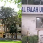 Police investigators examine evidence at the site connected to the Room 13 Al-Falha University terror conspiracy in Faridabad and Delhi