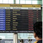 Airport scene showing indiGo flight delays impacting travellers. (Photo: NDTV)